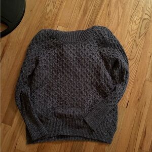 Blue grey turtleneck